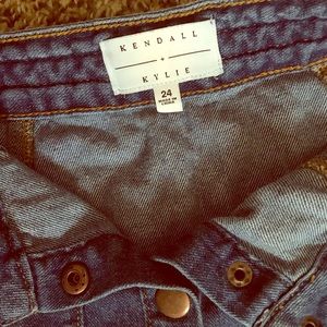 Kendall and Kylie Braided Waist Jean Skirt